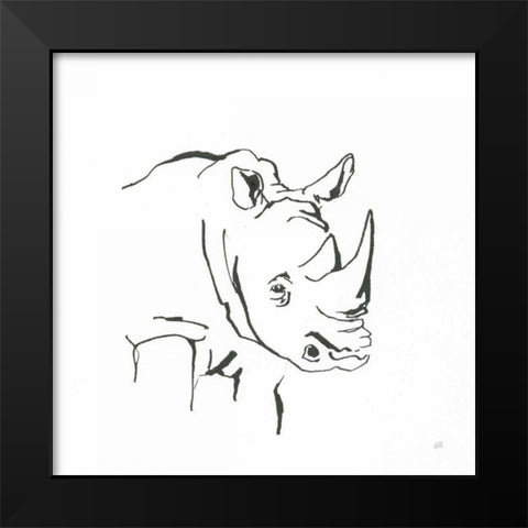 African Animals VI Black Modern Wood Framed Art Print by Paschke, Chris