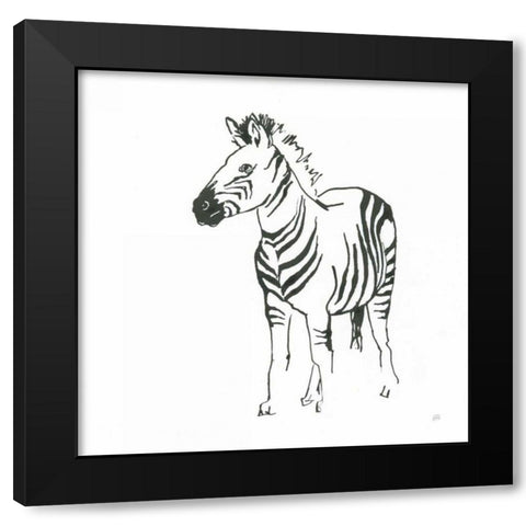 African Animals VII Black Modern Wood Framed Art Print by Paschke, Chris