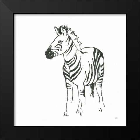 African Animals VII Black Modern Wood Framed Art Print by Paschke, Chris