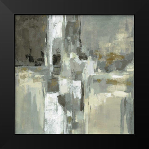 Neutral Water Black Modern Wood Framed Art Print by Vassileva, Silvia