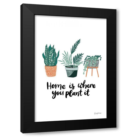 Plant It Black Modern Wood Framed Art Print with Double Matting by Thorns, Becky