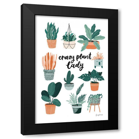Plant Lady Black Modern Wood Framed Art Print with Double Matting by Thorns, Becky