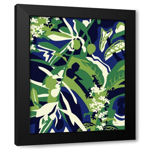 Olive Buds Black Modern Wood Framed Art Print with Double Matting by Gallagher, Megan