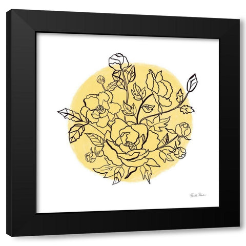 Black and White Botanical IV Sunshine Black Modern Wood Framed Art Print with Double Matting by Zaman, Farida