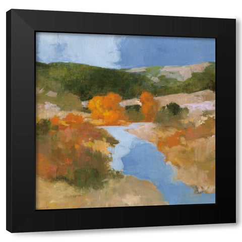 Autumn in the West Sq Black Modern Wood Framed Art Print with Double Matting by Purinton, Julia