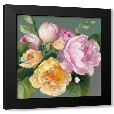 June Bouquet Black Modern Wood Framed Art Print by Purinton, Julia