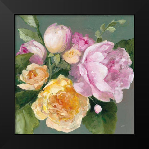 June Bouquet Black Modern Wood Framed Art Print by Purinton, Julia