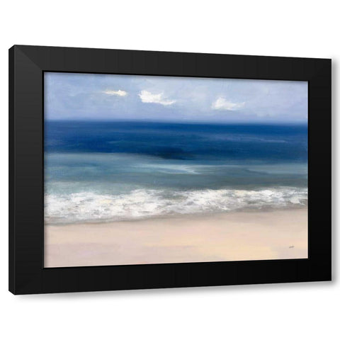 Sand and Sea Black Modern Wood Framed Art Print with Double Matting by Purinton, Julia