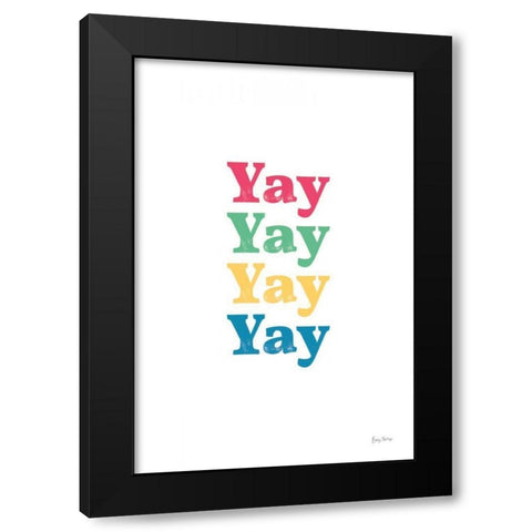 Rainbow Yay Black Modern Wood Framed Art Print with Double Matting by Thorns, Becky
