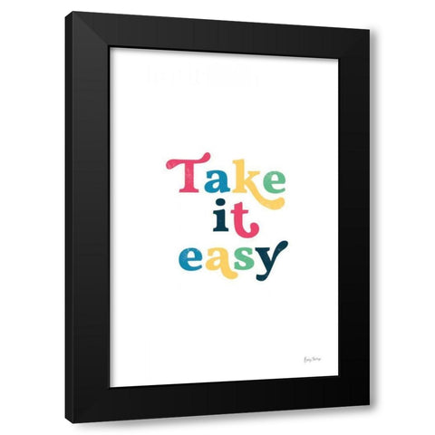 Rainbow Take it Easy Black Modern Wood Framed Art Print with Double Matting by Thorns, Becky