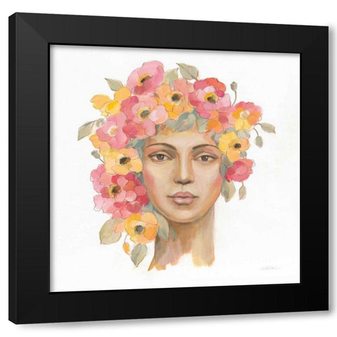 International Woman I Black Modern Wood Framed Art Print with Double Matting by Vassileva, Silvia