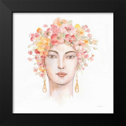 International Woman III Black Modern Wood Framed Art Print by Vassileva, Silvia
