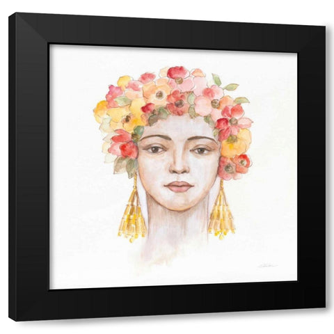 International Woman IV Black Modern Wood Framed Art Print with Double Matting by Vassileva, Silvia