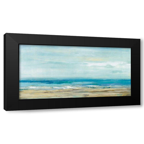Sea Coast Black Modern Wood Framed Art Print with Double Matting by Vassileva, Silvia