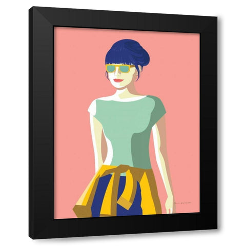 Summer Girl IV Black Modern Wood Framed Art Print with Double Matting by Escalante, Omar