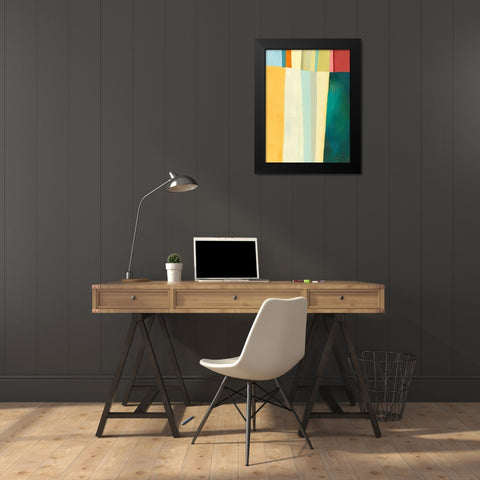 Twelve Bar III Black Modern Wood Framed Art Print by Davies, Jane