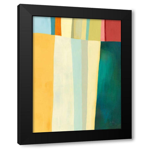 Twelve Bar III Black Modern Wood Framed Art Print by Davies, Jane
