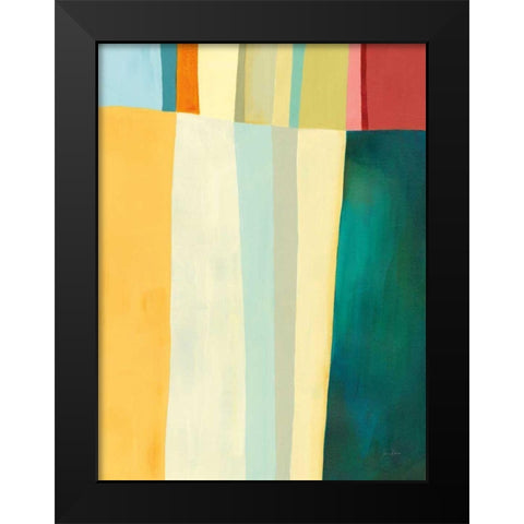 Twelve Bar III Black Modern Wood Framed Art Print by Davies, Jane