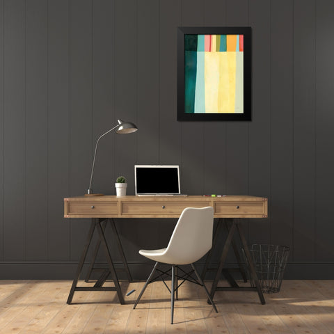 Twelve Bar IV Black Modern Wood Framed Art Print by Davies, Jane