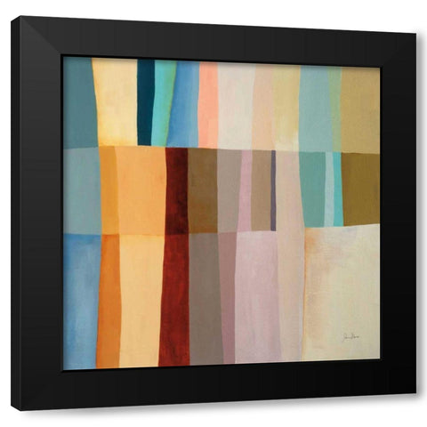 Stitched Together I Black Modern Wood Framed Art Print by Davies, Jane