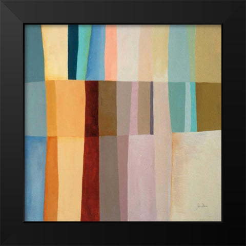Stitched Together I Black Modern Wood Framed Art Print by Davies, Jane