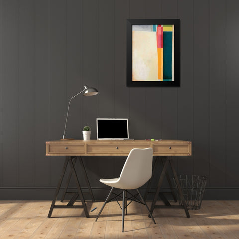 Stitched Together II Black Modern Wood Framed Art Print by Davies, Jane