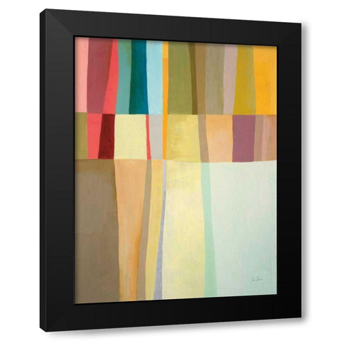 Stitched Together III Black Modern Wood Framed Art Print by Davies, Jane