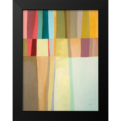 Stitched Together III Black Modern Wood Framed Art Print by Davies, Jane