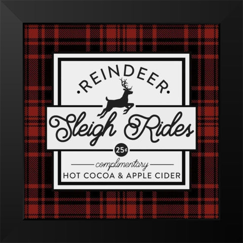 Plaid Holidays III RB Black Modern Wood Framed Art Print by Wild Apple Portfolio