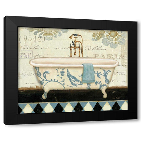 Marche de Fleurs Bath II Black Modern Wood Framed Art Print with Double Matting by Audit, Lisa