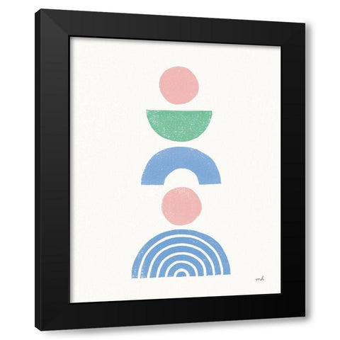 Minimalist Boho I Pastel Black Modern Wood Framed Art Print by Hershey, Moira