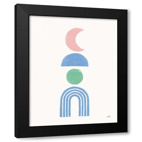 Minimalist Boho II Pastel Black Modern Wood Framed Art Print with Double Matting by Hershey, Moira