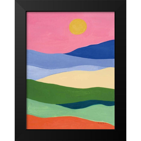 Desert Landscape II Black Modern Wood Framed Art Print by Zaman, Farida