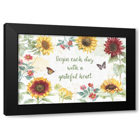 Sunflower Splendor I Black Modern Wood Framed Art Print with Double Matting by Grove, Beth