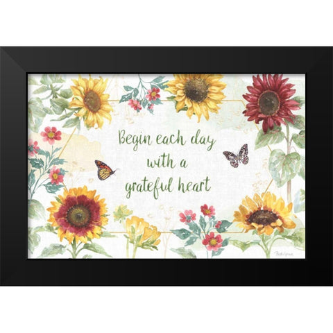 Sunflower Splendor I Black Modern Wood Framed Art Print by Grove, Beth