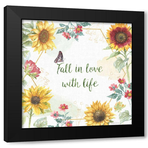 Sunflower Splendor II Black Modern Wood Framed Art Print with Double Matting by Grove, Beth