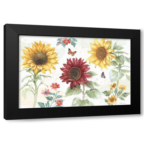 Sunflower Splendor IV Black Modern Wood Framed Art Print with Double Matting by Grove, Beth