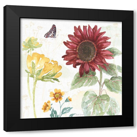Sunflower Splendor VI Black Modern Wood Framed Art Print with Double Matting by Grove, Beth