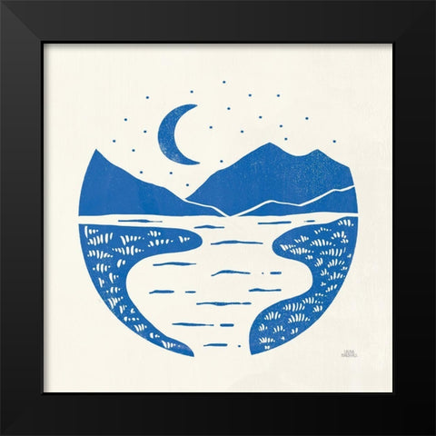 On the Horizon II Black Modern Wood Framed Art Print by Marshall, Laura