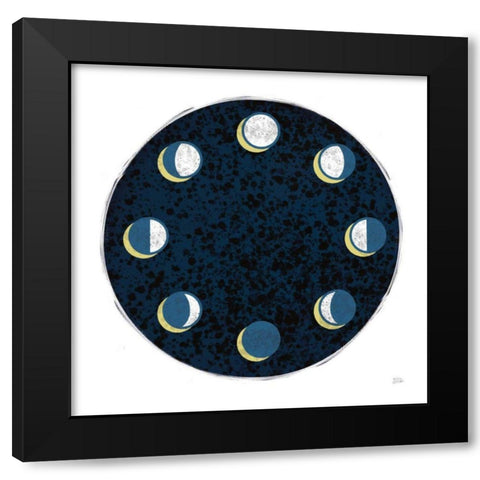 Celestial Map Black Modern Wood Framed Art Print with Double Matting by Averinos, Melissa