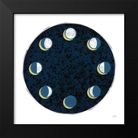 Celestial Map Black Modern Wood Framed Art Print by Averinos, Melissa