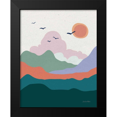 Hills and Valleys II Black Modern Wood Framed Art Print by Miller, Sara Zieve