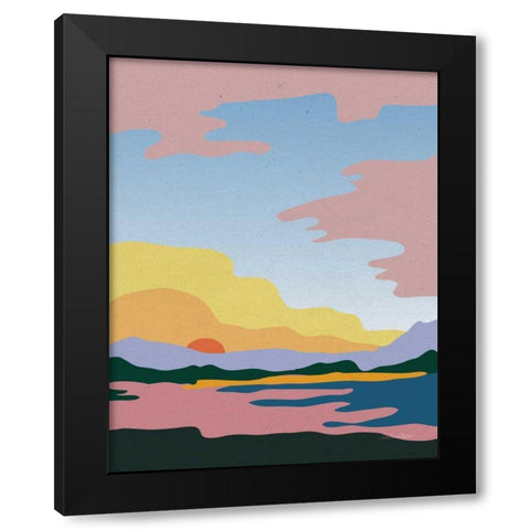 Hills and Valleys III Black Modern Wood Framed Art Print by Miller, Sara Zieve