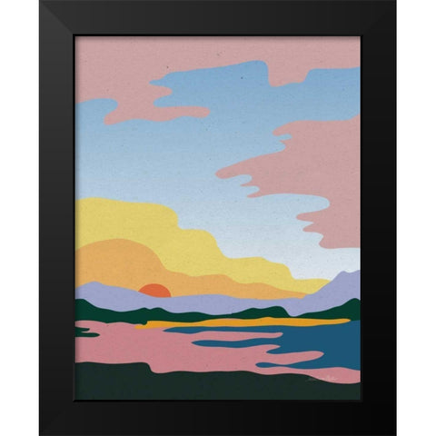 Hills and Valleys III Black Modern Wood Framed Art Print by Miller, Sara Zieve