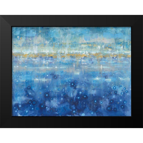 Horizon Black Modern Wood Framed Art Print by Nai, Danhui