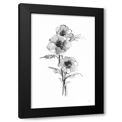 Wash Anemone II Black Modern Wood Framed Art Print with Double Matting by Paschke, Chris