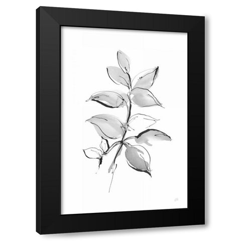 Wash Leaf I Black Modern Wood Framed Art Print by Paschke, Chris