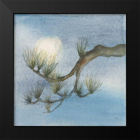Moon Season Winter Black Modern Wood Framed Art Print by Paschke, Chris
