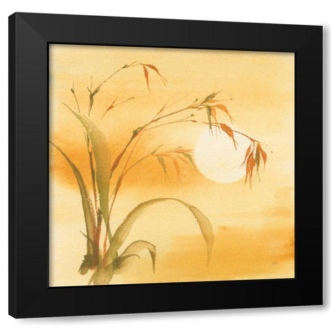 Moon Season Summer Black Modern Wood Framed Art Print with Double Matting by Paschke, Chris