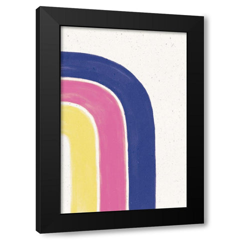 Rainbow Blush I Black Modern Wood Framed Art Print by York, Leah
